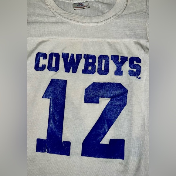 Vintage Kids Boys Dallas Cowboys #12 NFL Football Rawlings Sports Jersey Small - Picture 2 of 7